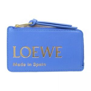 Loewe NIB embossed seaside blue coin cardholder $450